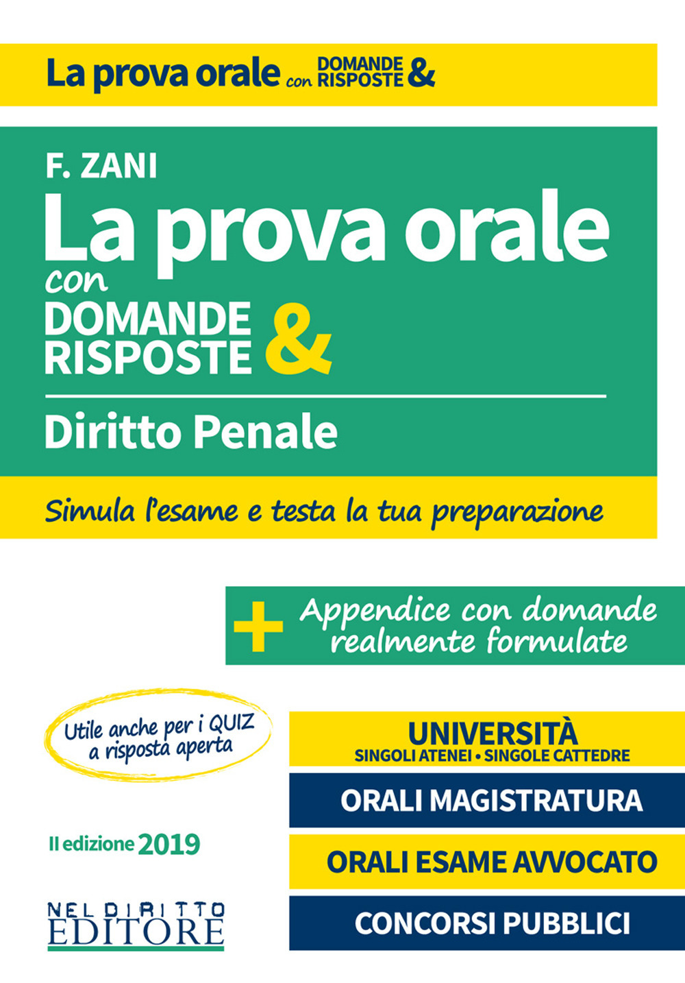 Diritto penale. La prova orale con domande & risposte