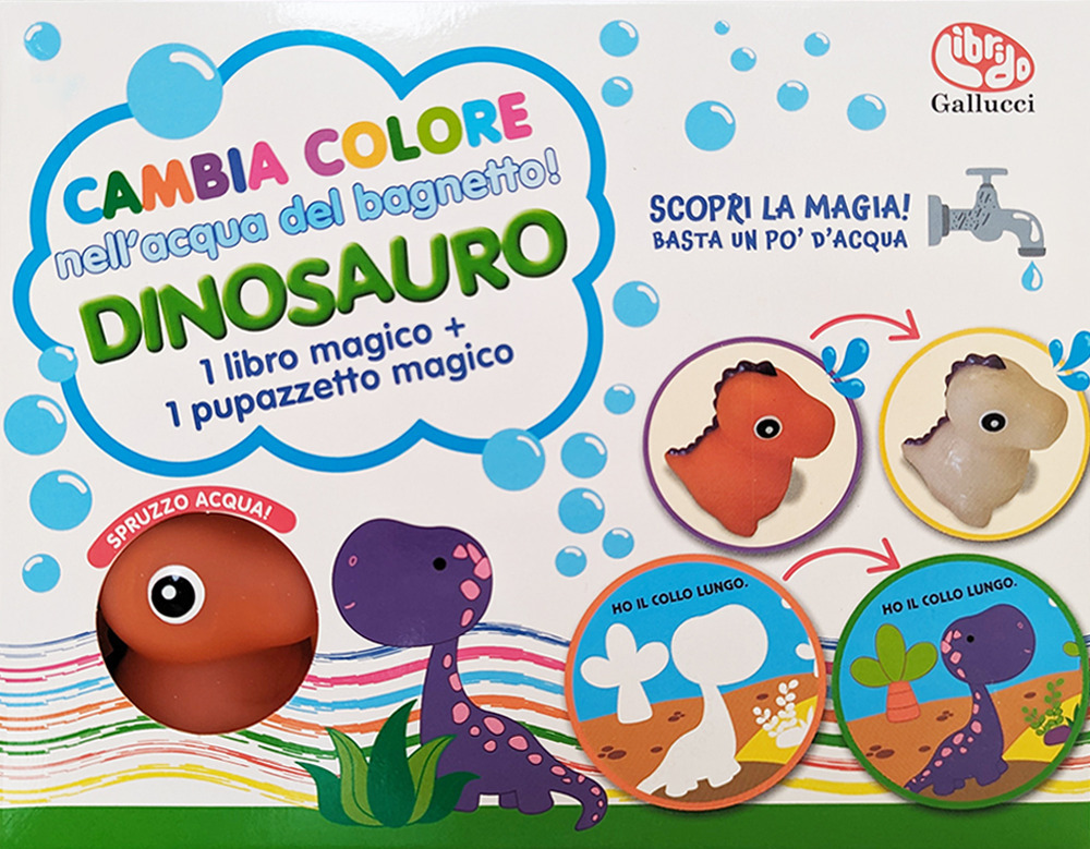 Cambia colore nell'acqua del bagnetto! Dinosauro