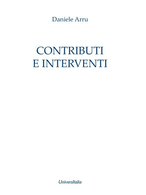 Contributi e interventi