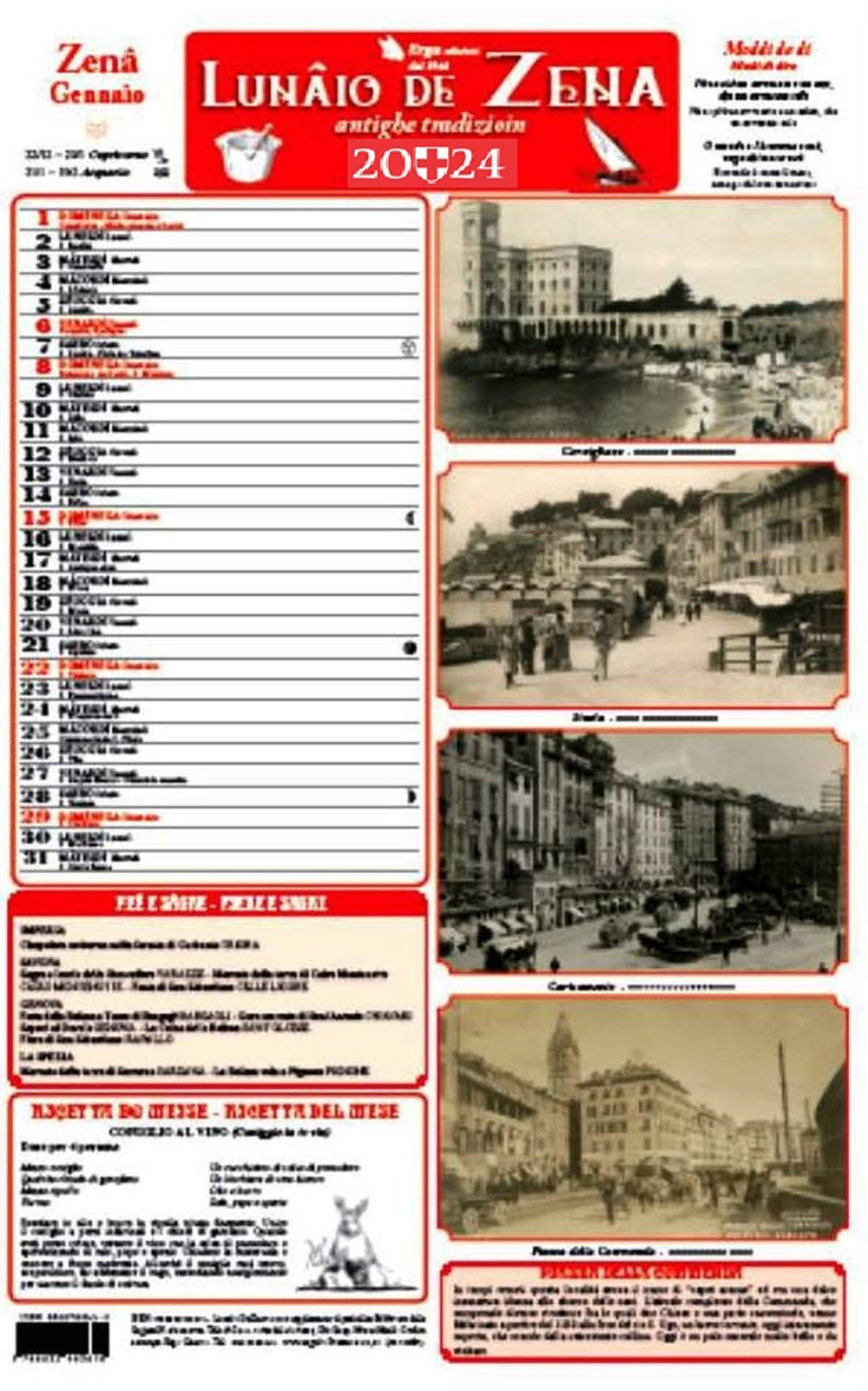 Lunâio de Zena 2024. Con mercati e fiere