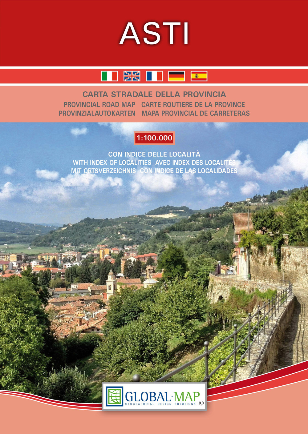 Asti. Carta stradale della provincia 1:100.0000 (cm 62,5x74,0)