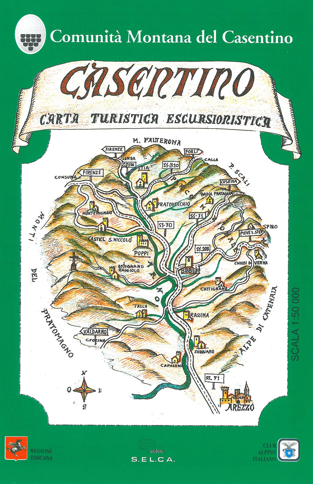 Casentino. Carta turistica-escursionistica 1:50.000