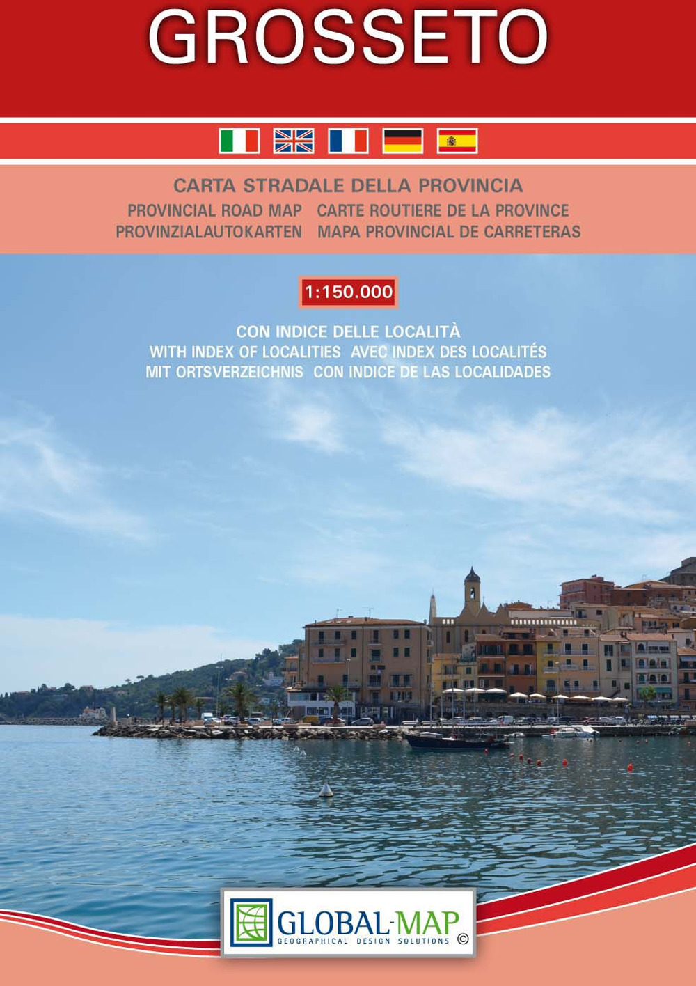 Grosseto. Carta stradale della provincia 1:150.000