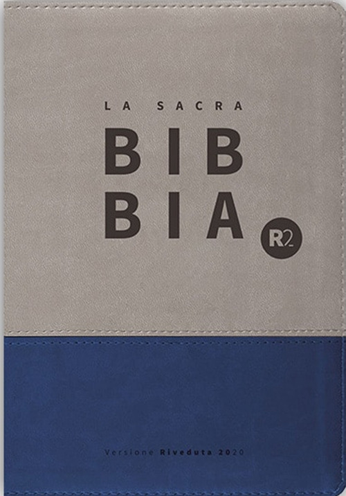 Bibbia R2. Versione riveduta 2020 Ediz. tascabile copertina similpelle bicolore grigio/blu