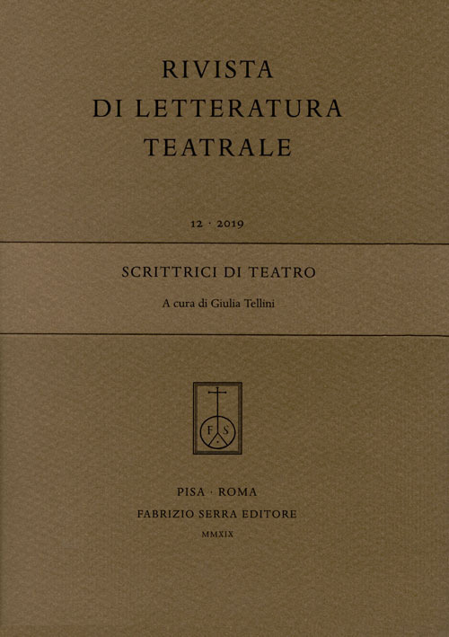 Rivista di letteratura teatrale. Vol. 12: Scrittrici di teatro
