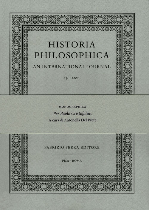Monographica. Per Paolo Cristofolini