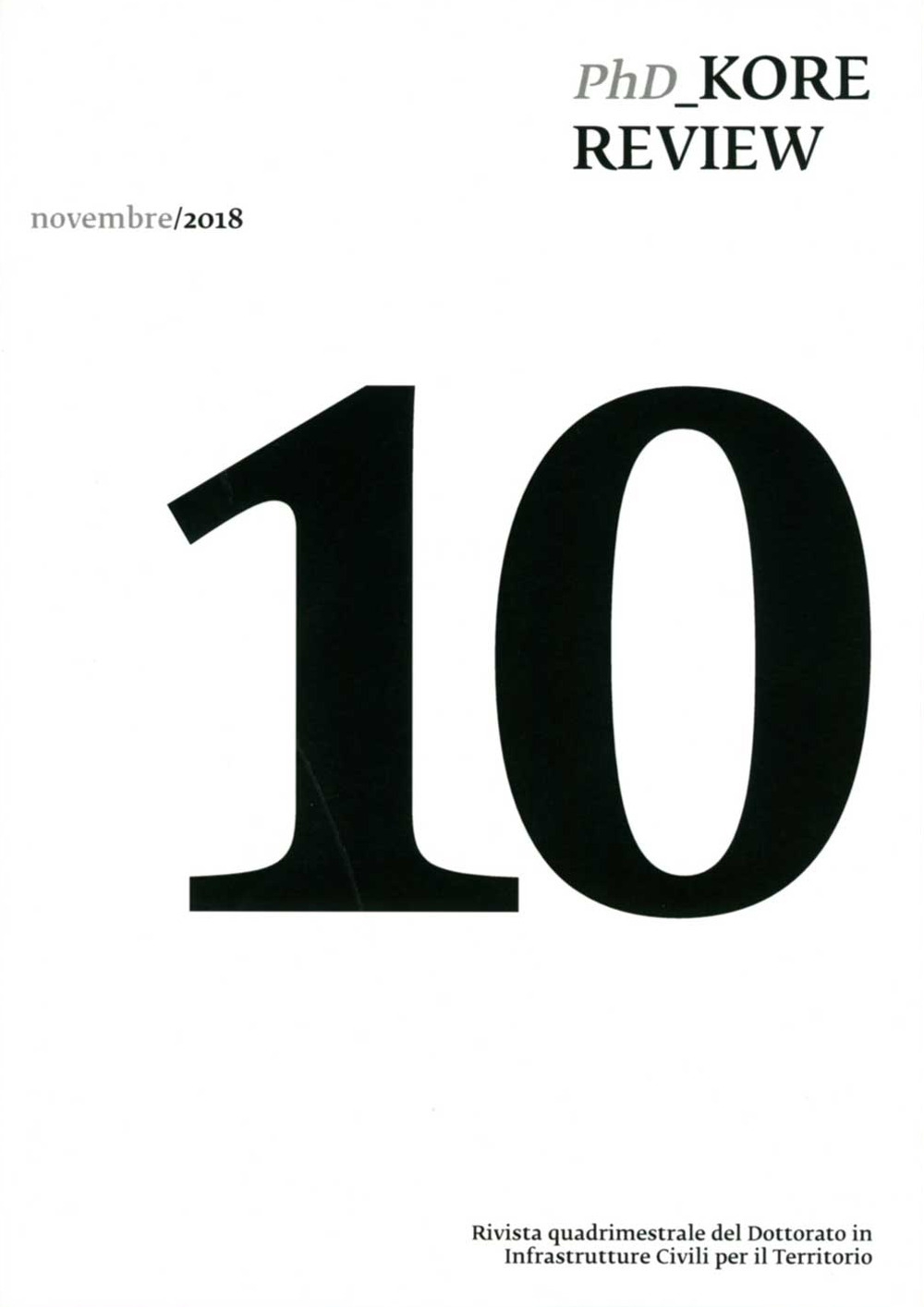 PhD_Kore review. Vol. 10: Novembre 2018