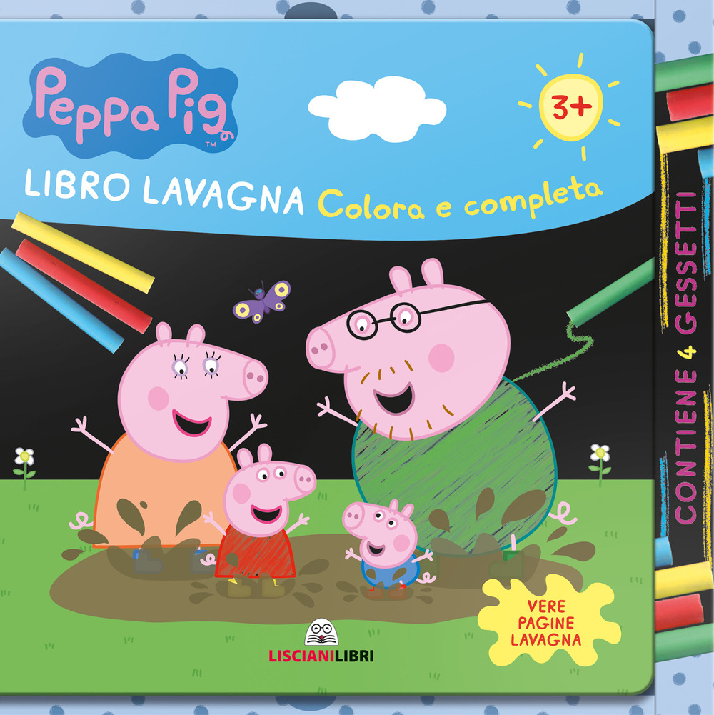 Colora e completa. Libro lavagna. Peppa Pig