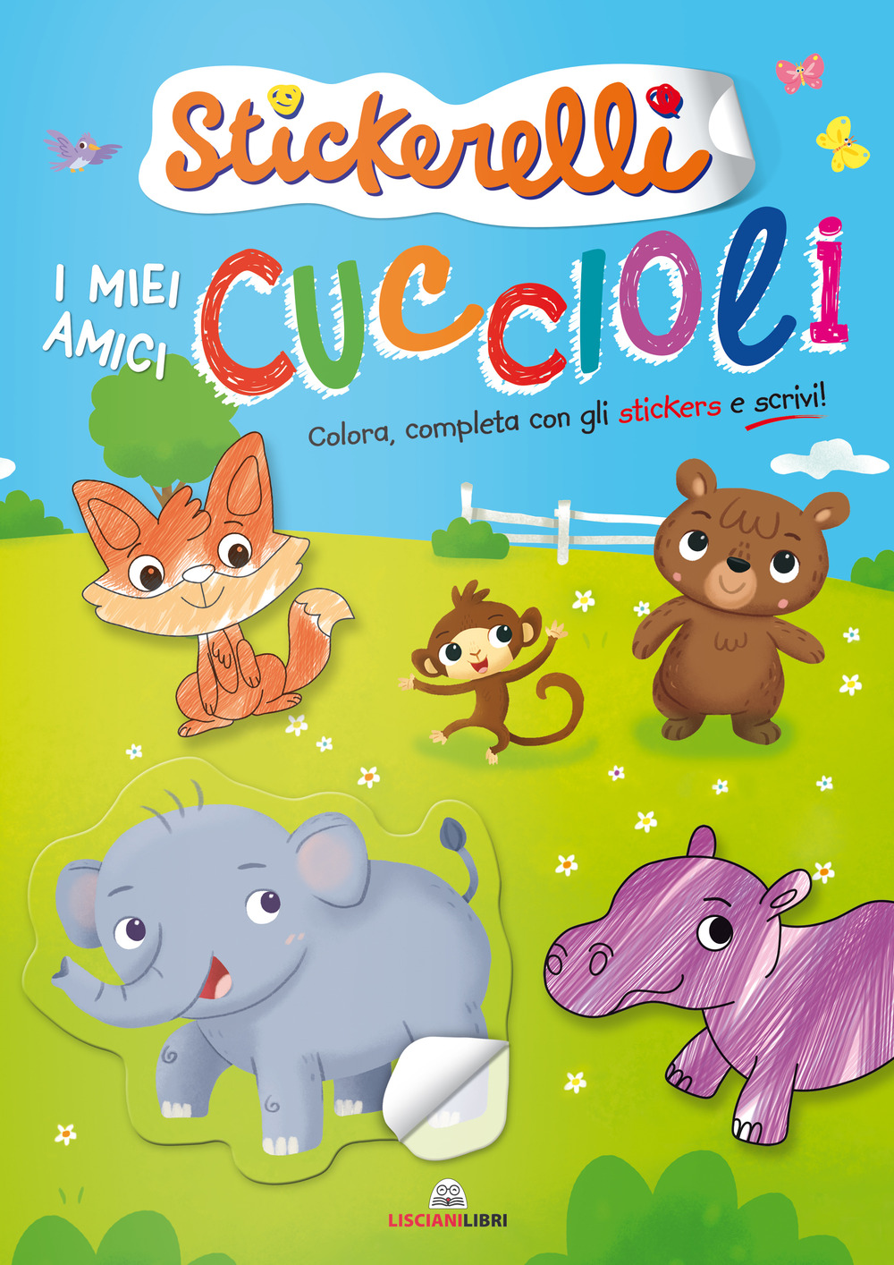 I miei amici cuccioli. Stickerelli. Con adesivi