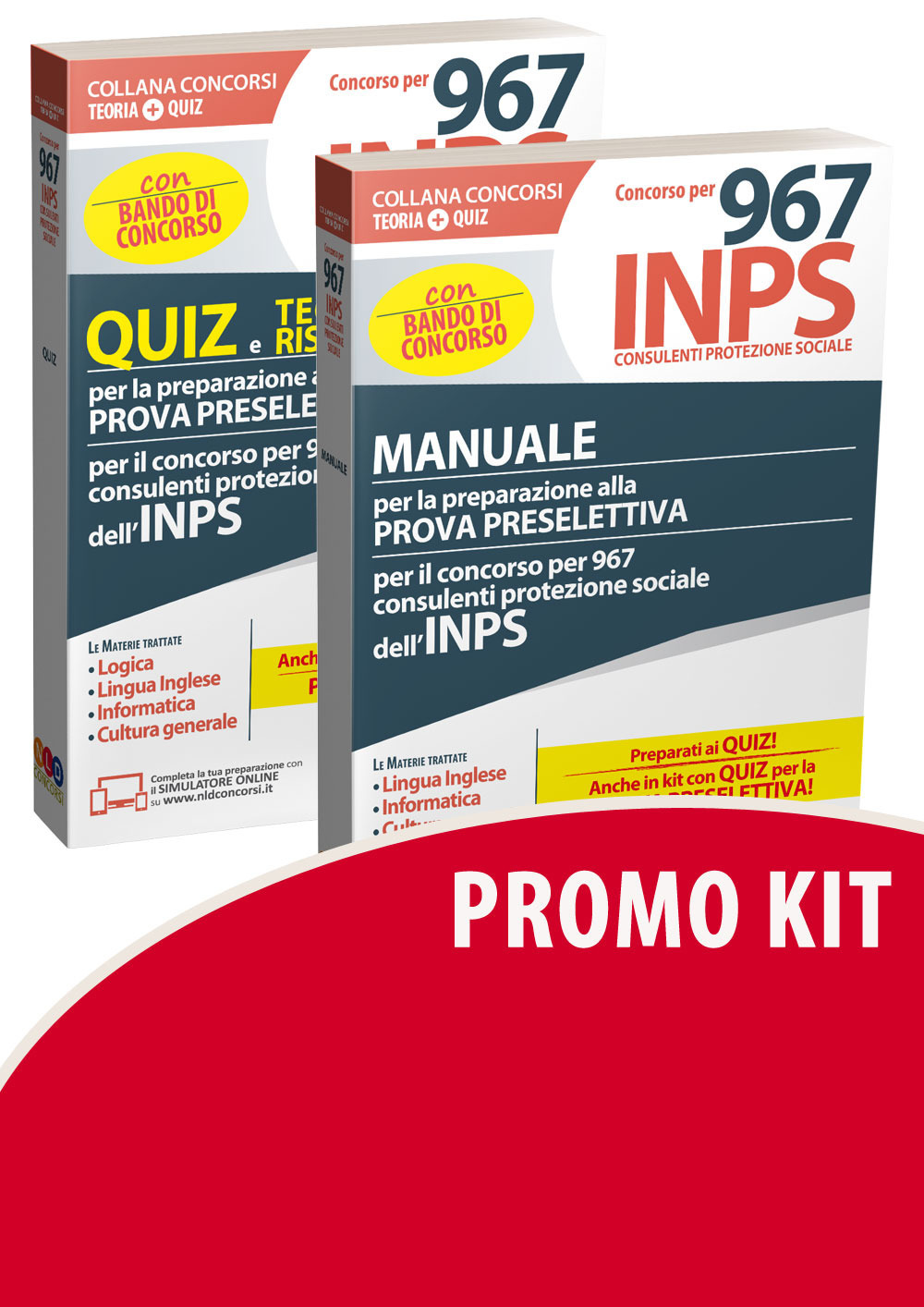 967 Inps concorso kit. Manuale preparazione preselettiva-Quiz