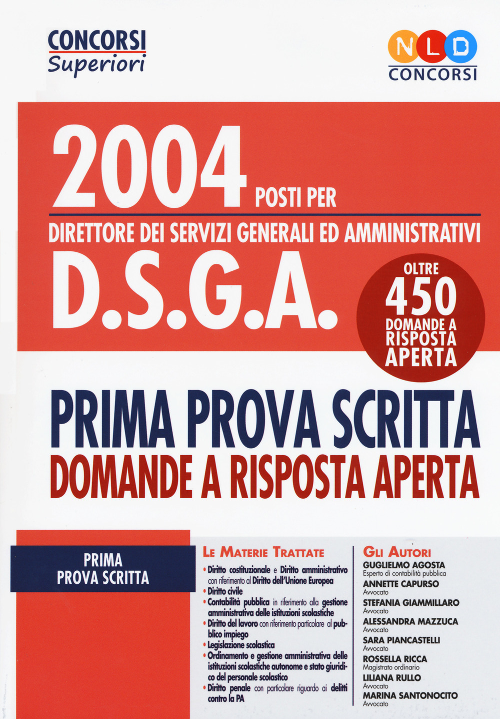 2004 DSGA. Prima prova scritta. Domande a risposta aperta