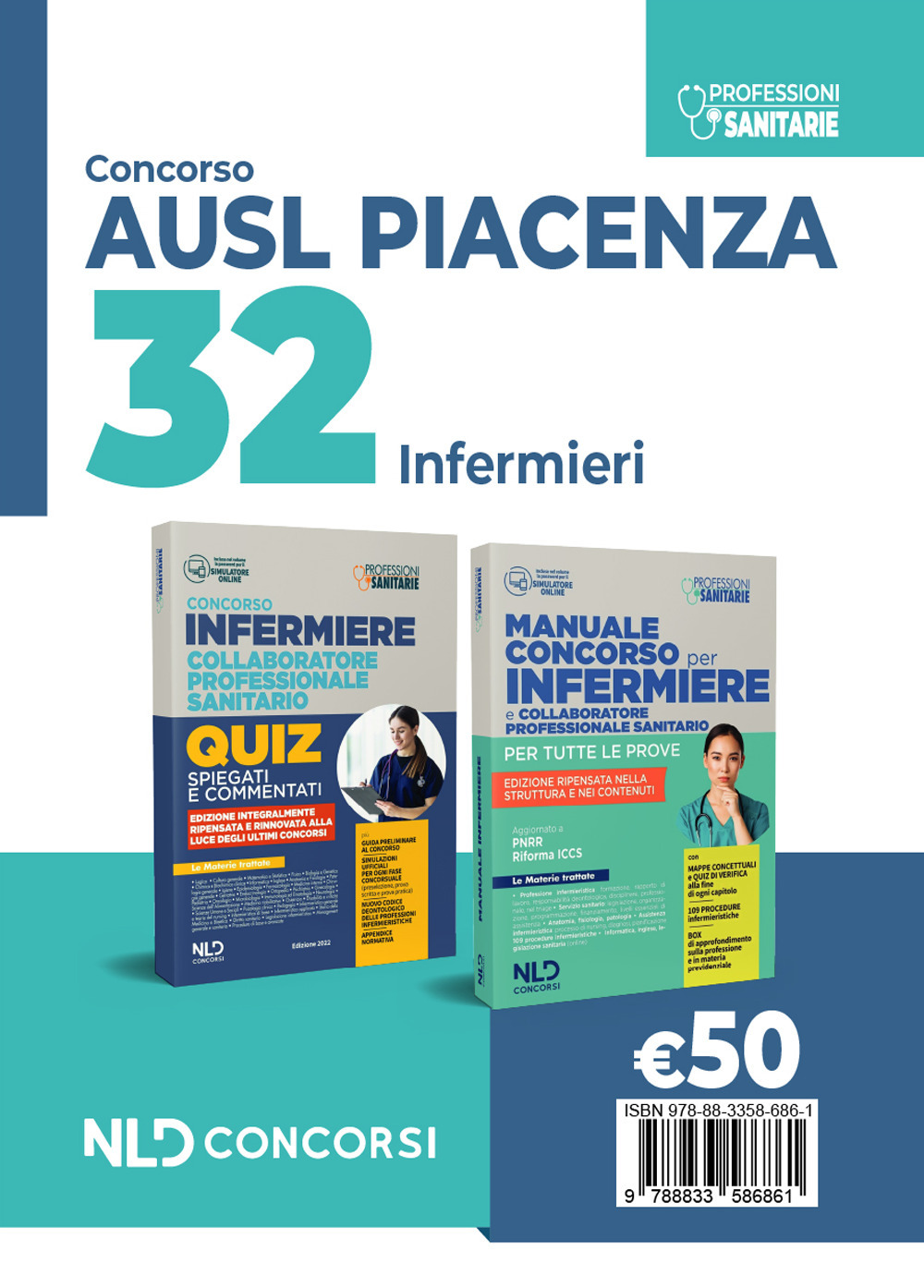 Kit concorso 32 infermieri AUSL Piacenza 2024: Manuale + Quiz