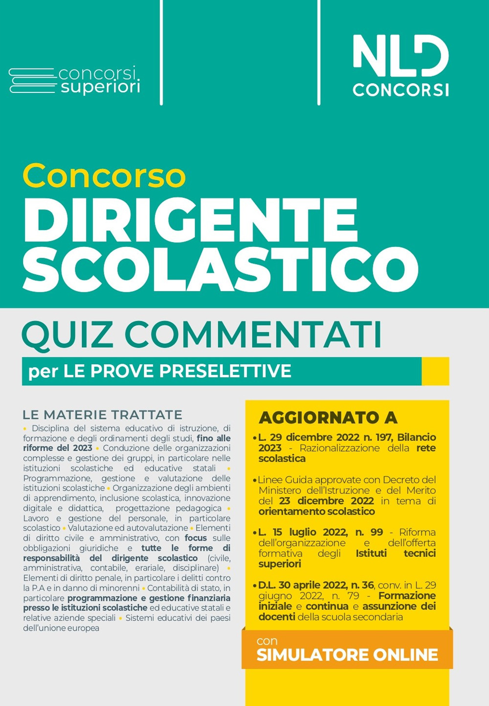 Concorso dirigente scolastico. Quiz commentati per le prove preselettive