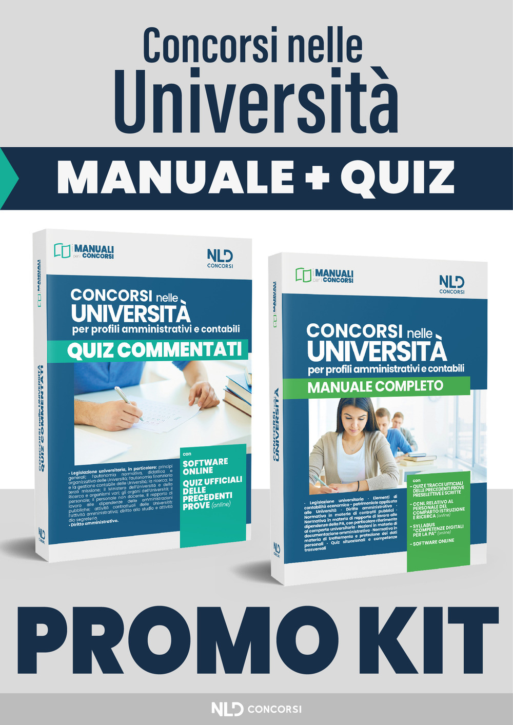 Kit Concorsi nelle Università: Manuale completo-Quiz commentati