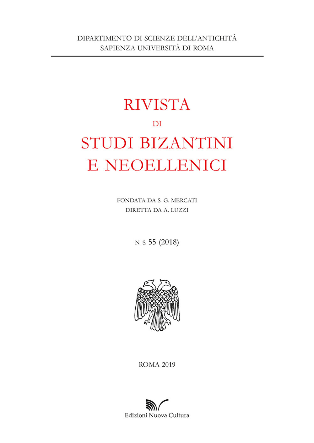 Rivista di studi bizantini e neoellenici. Vol. 55