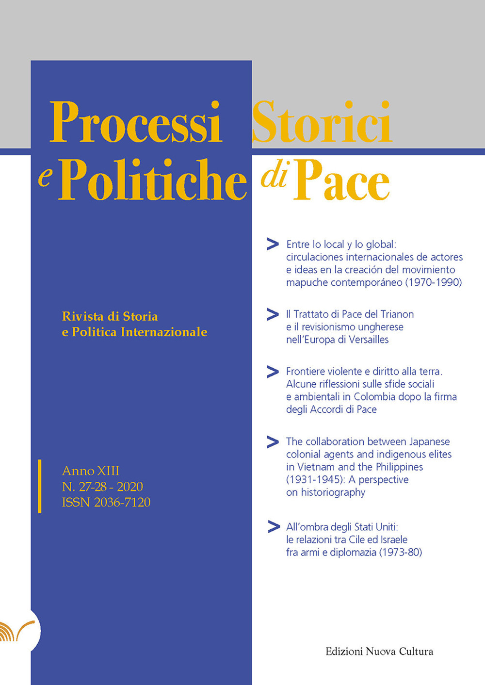 Processi storici e politiche di pace. Vol. 27-28