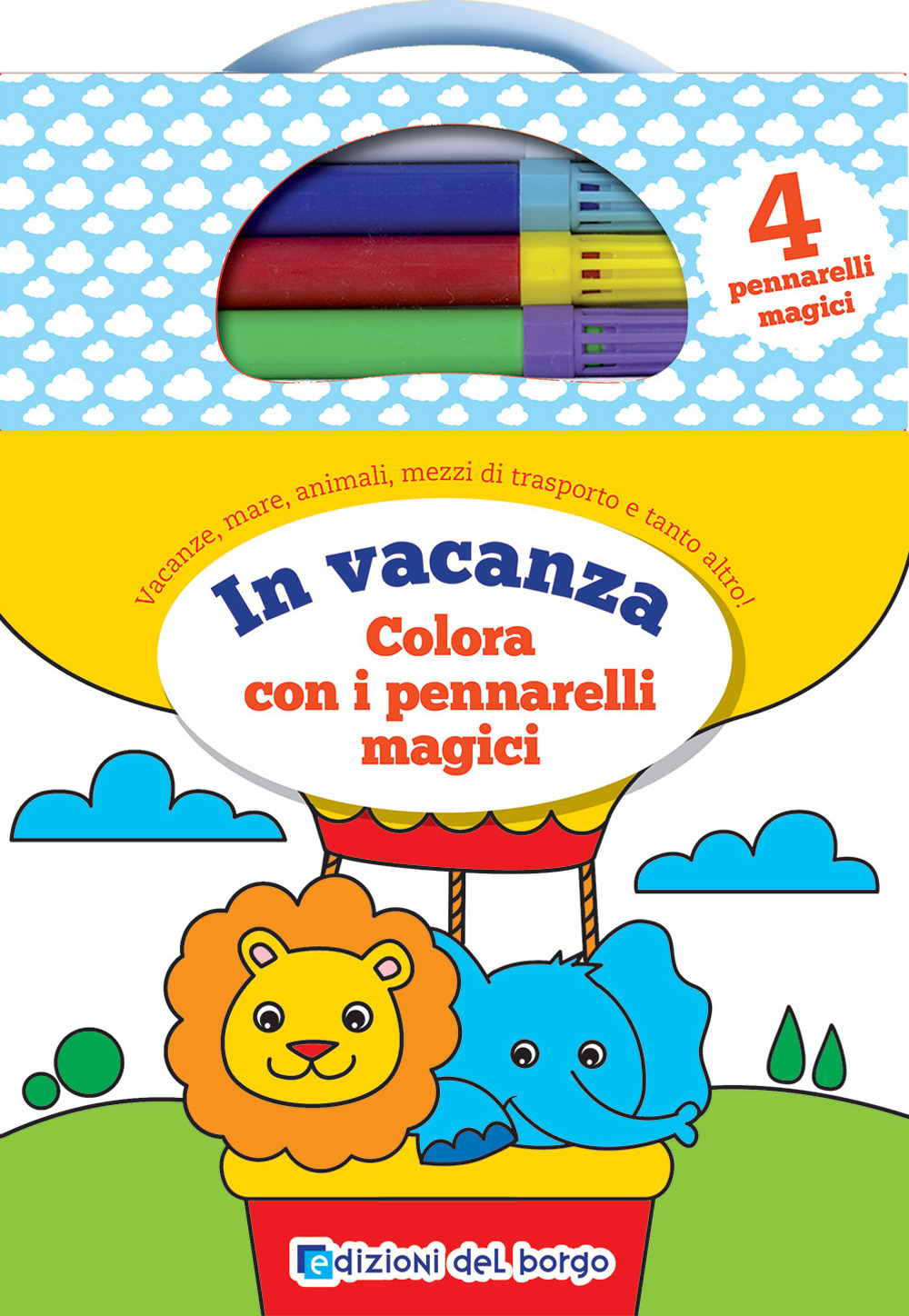 In vacanza. Colora con i pennarelli magici