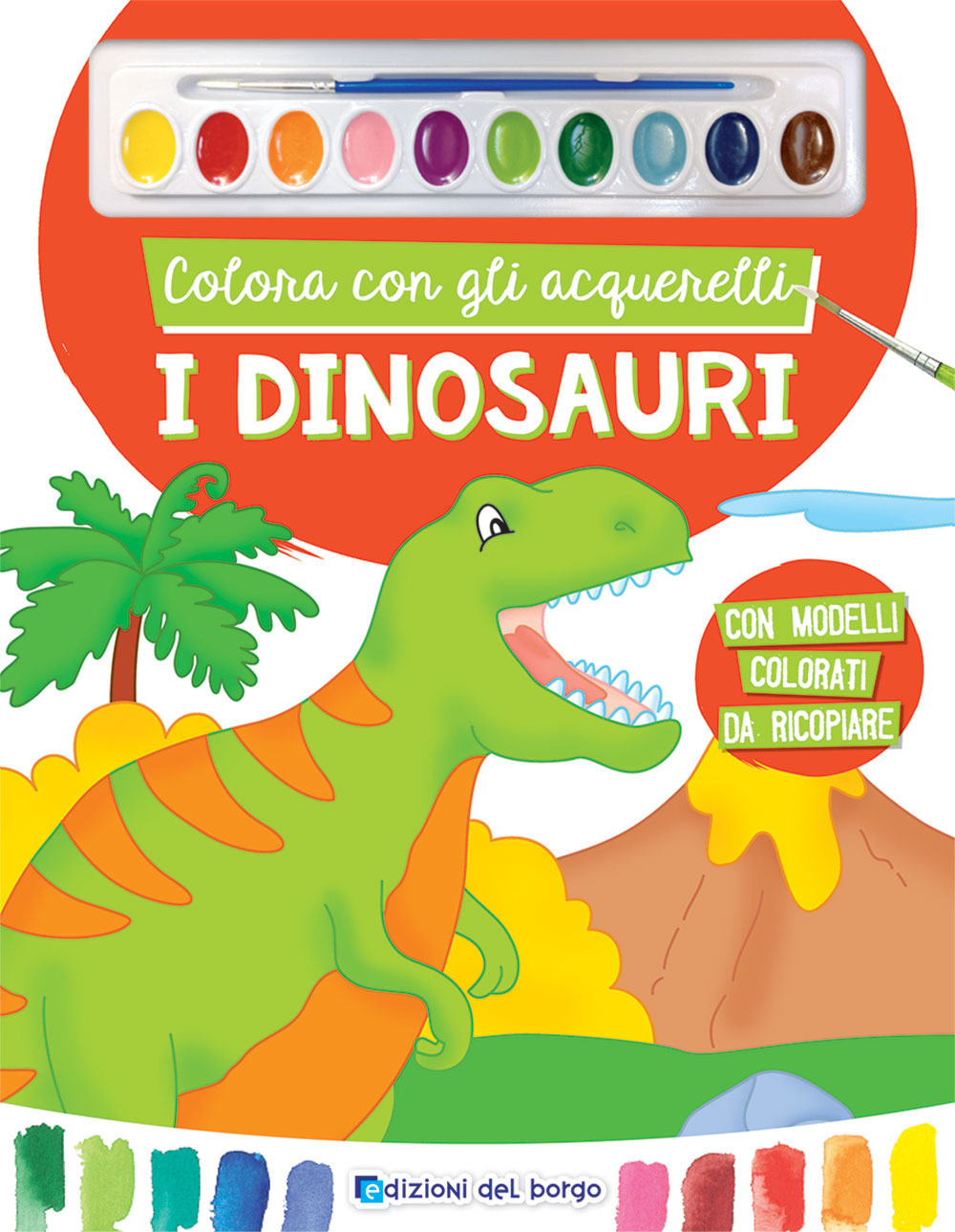 Colora con gli acquerelli. I dinosauri