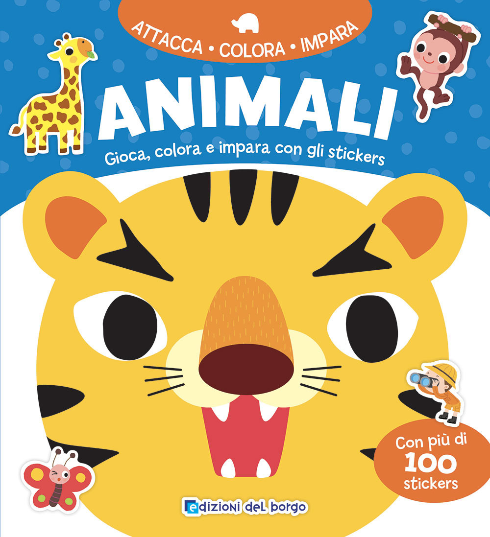 Animali. Gioca, colora e impara con gli stickers. Con adesivi