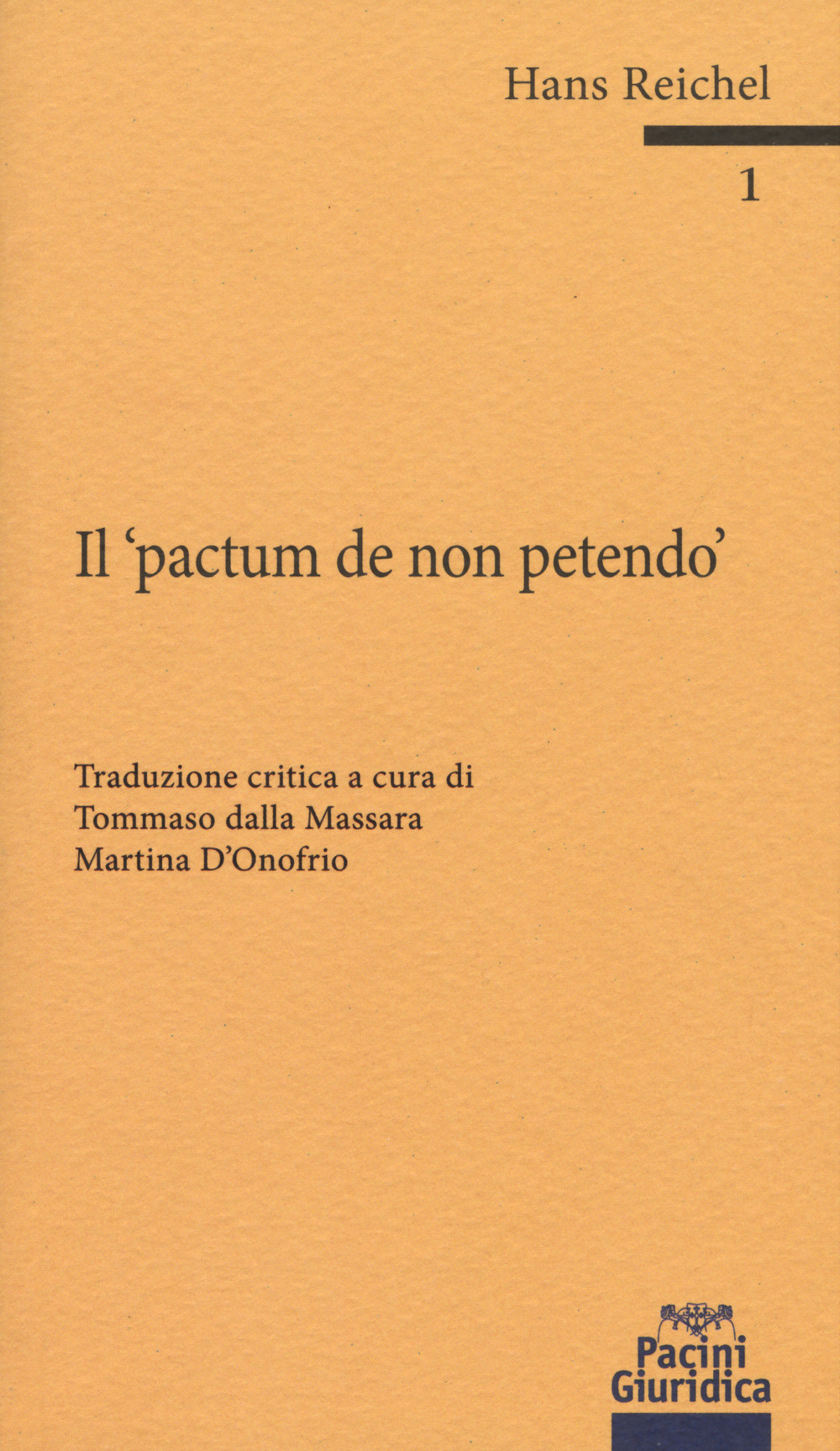 Il «pactum de non petendo»