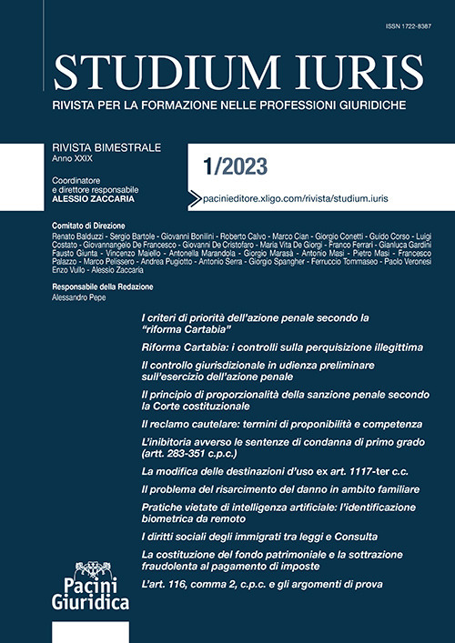 Studium iuris. Rivista per la formazione nelle professioni giuridiche. Vol. 1