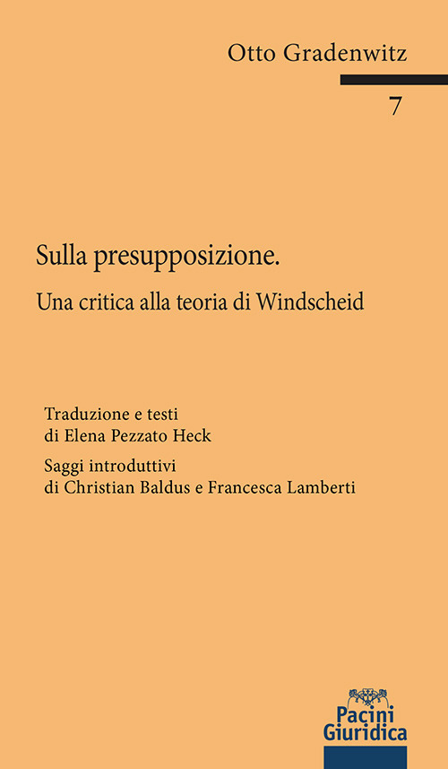 Sulla presupposizione. Una critica alla teoria di Windscheid