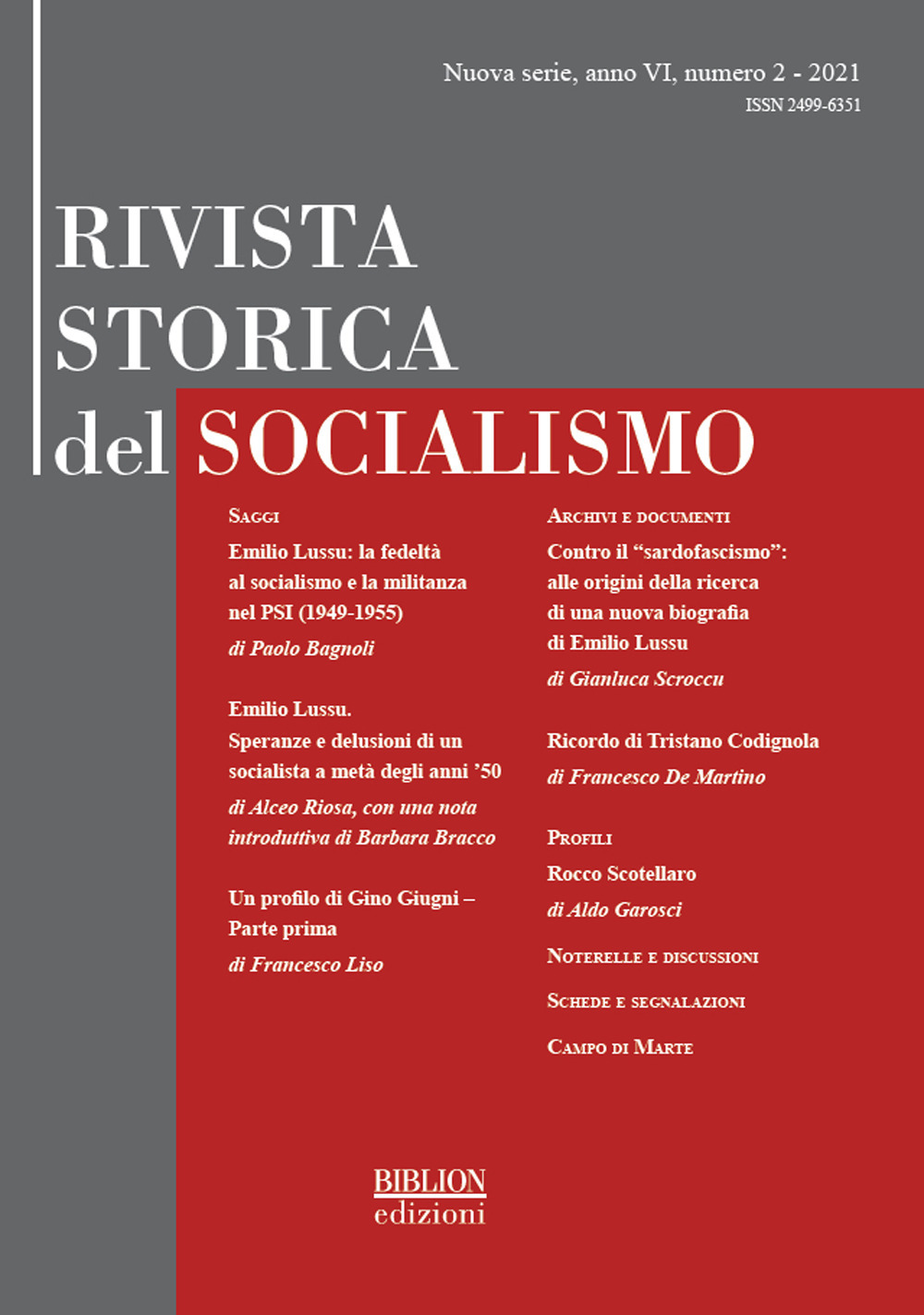 Rivista storica del socialismo. Vol. 2