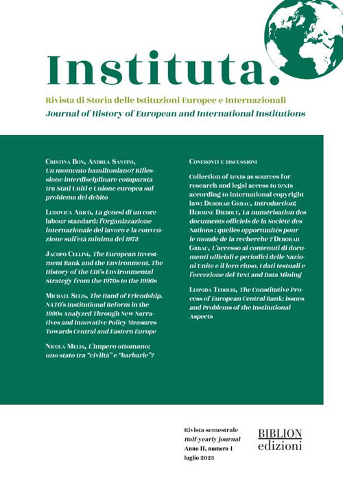 Instituta. Rivista di Storia delle istituzioni europee e internazionali. Vol. 1
