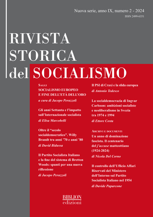 Rivista storica del socialismo. Vol. 2