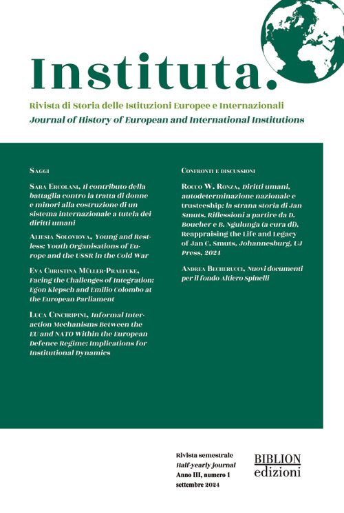 Instituta. Rivista di Storia delle istituzioni europee e internazionali. Vol. 1