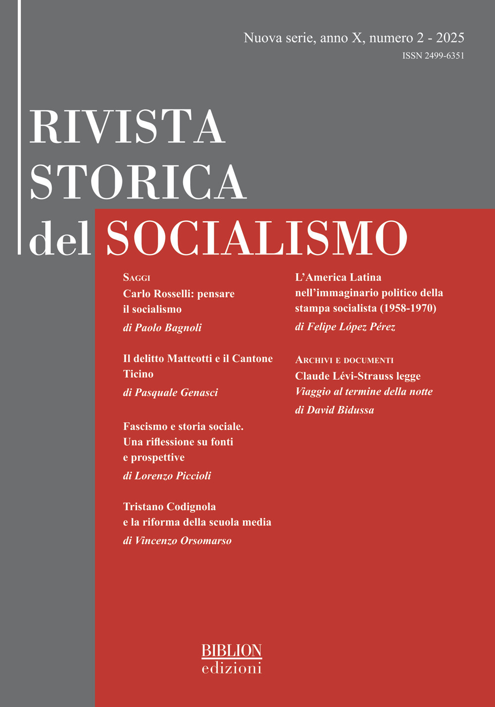 Rivista storica del socialismo. Vol. 2
