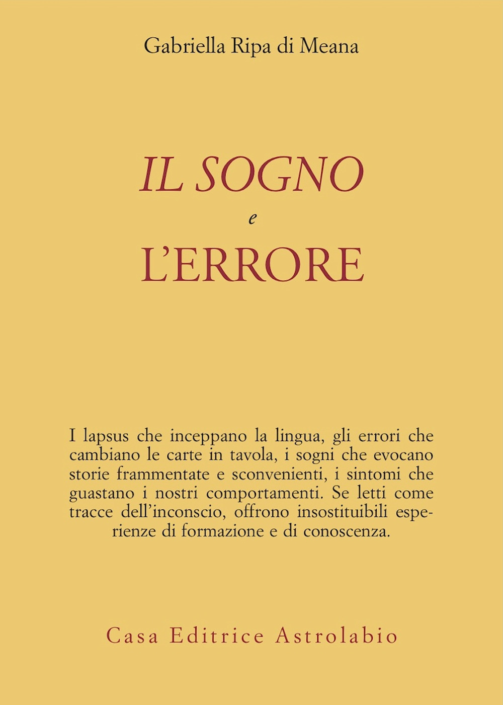 Il sogno e l'errore