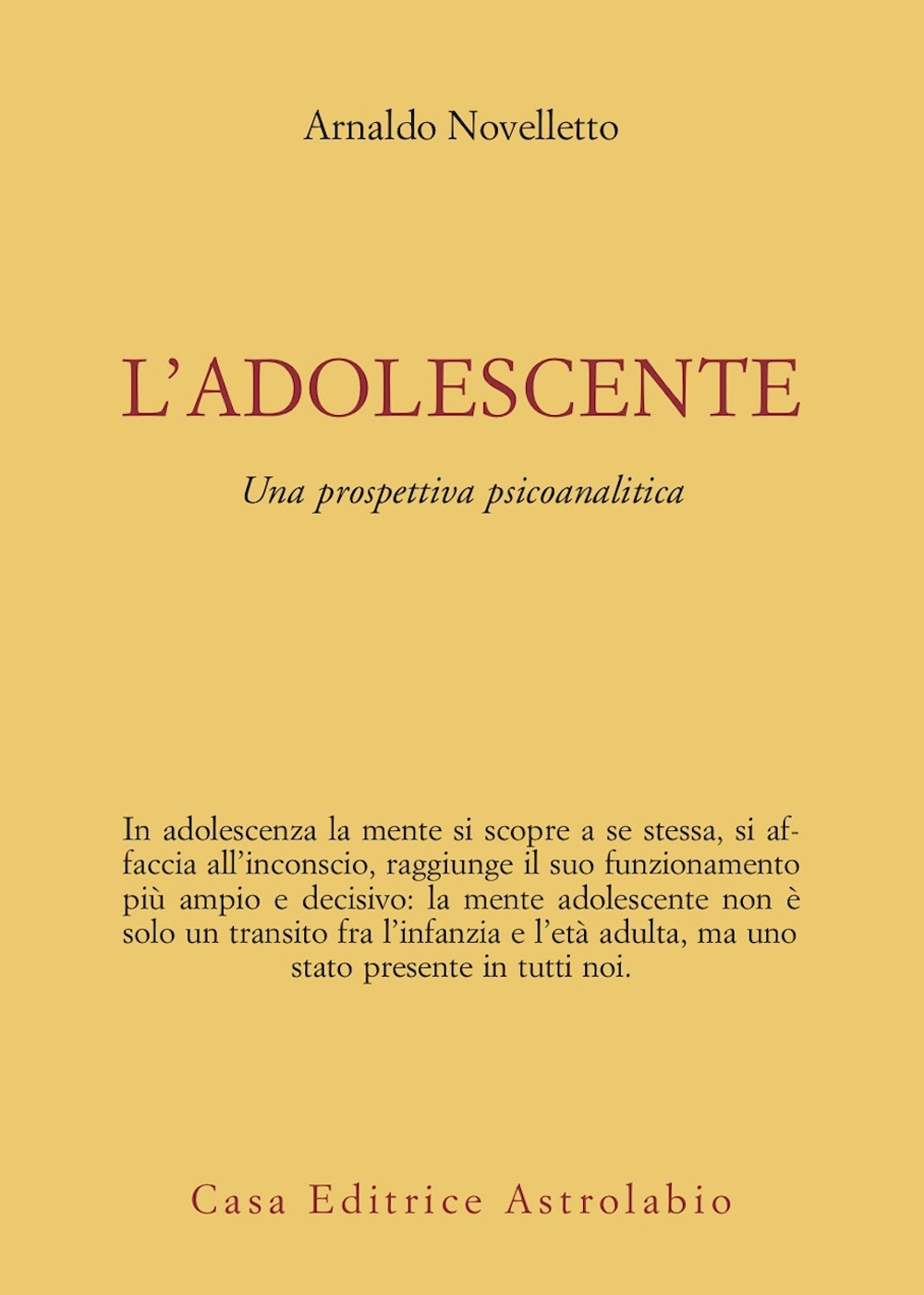 L'adolescente. Una prospettiva psicoanalitica