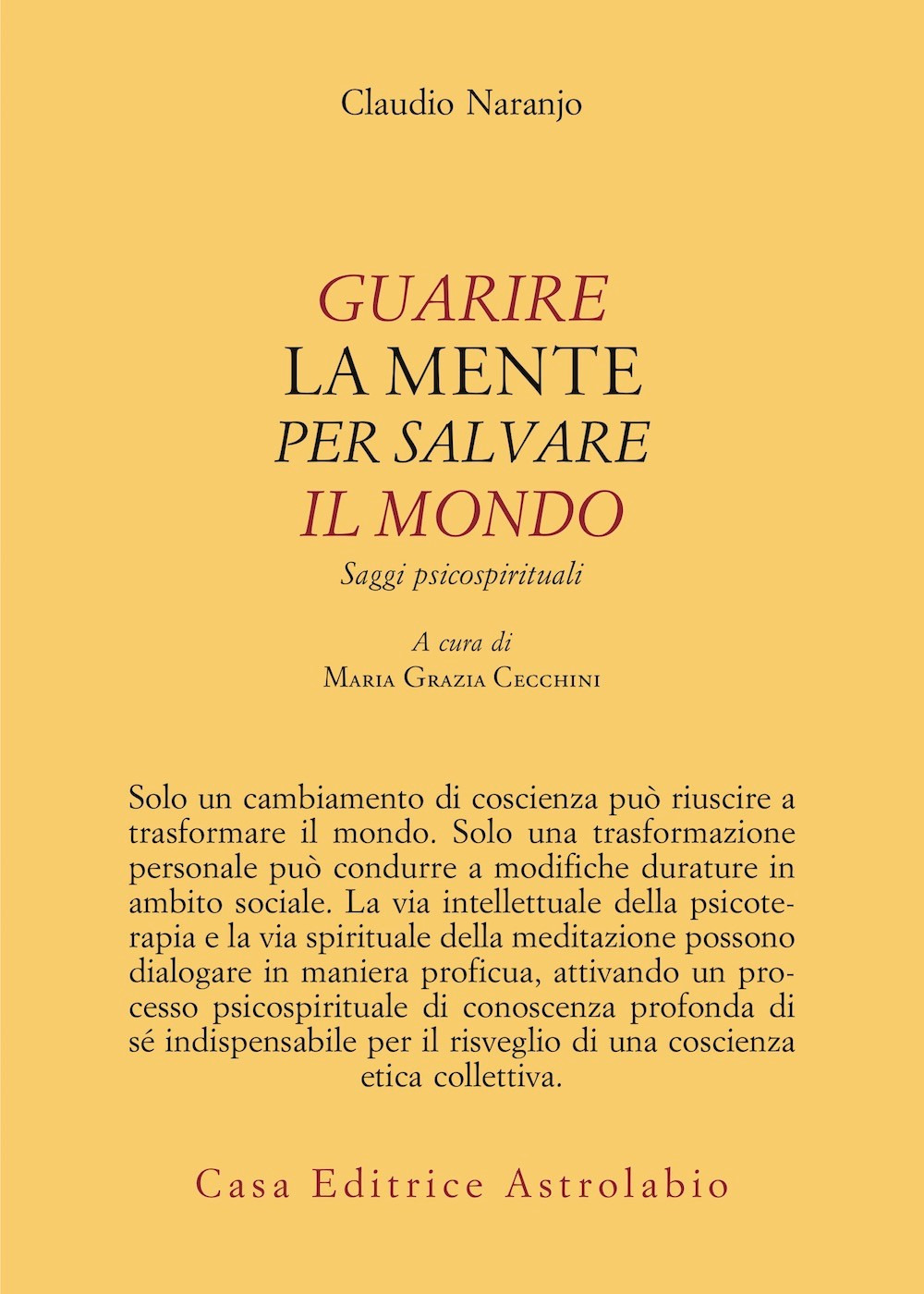 Guarire la mente per curare il mondo. Saggi psicospirituali