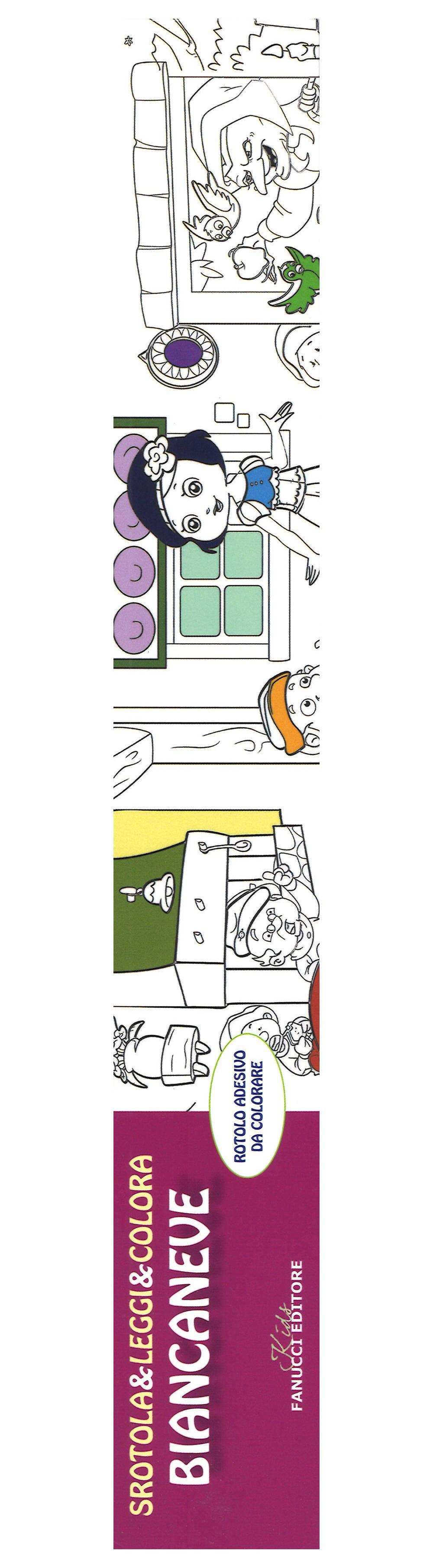 Biancaneve. Srotola & leggi & colora