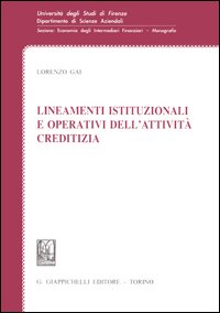 Lineamenti istituzionali dell'attività creditizia