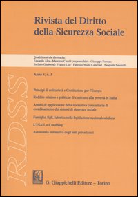 RDSS. Rivista del diritto della sicurezza sociale. Vol. 3