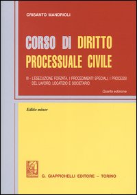 Corso di diritto processuale civile. Ediz. minore. Vol. 3: L'esecuzione forzata, i procedimenti speciali, i processi del lavoro, locatizio e societario