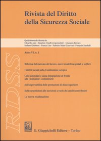 RDSS. Rivista del diritto della sicurezza sociale. Vol. 1