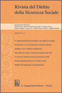 RDSS. Rivista del diritto della sicurezza sociale. Vol. 2