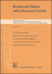 RDSS. Rivista del diritto della sicurezza sociale. Vol. 1