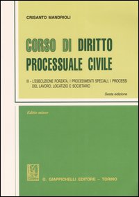 Corso di diritto processuale civile. Ediz. minore. Vol. 3: L'esecuzione forzata, i procedimenti speciali, i processi del lavoro, locatizio e societario