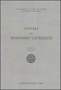 Annali del seminario giuridico. Vol. 52