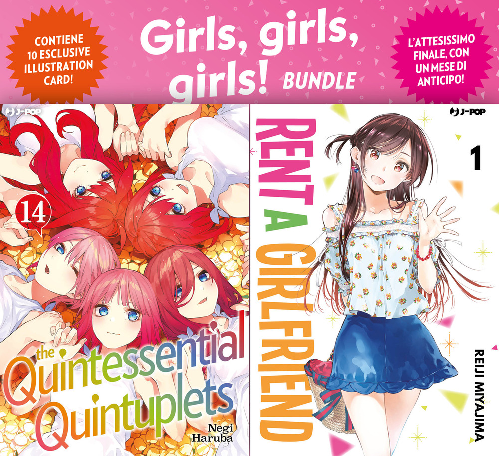 Girls girls girls! bundle: Rent a girlfriend vol. 1-The quintessential quintuplets vol. 14