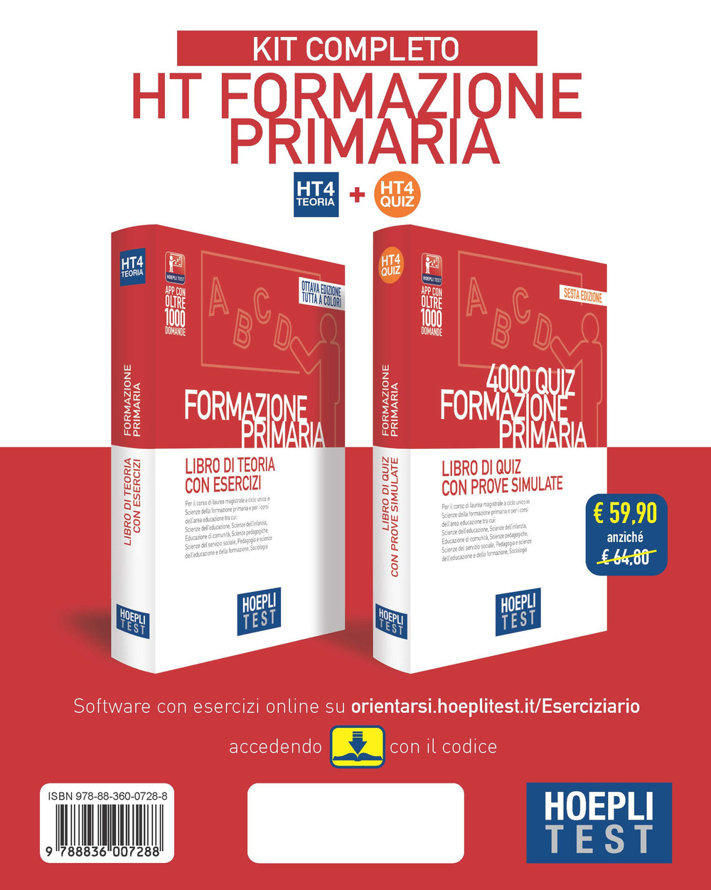 Hoepli test. Formazione primaria. Kit completo: Libro di teoria con esercizi-4000 Quiz con prove simulate