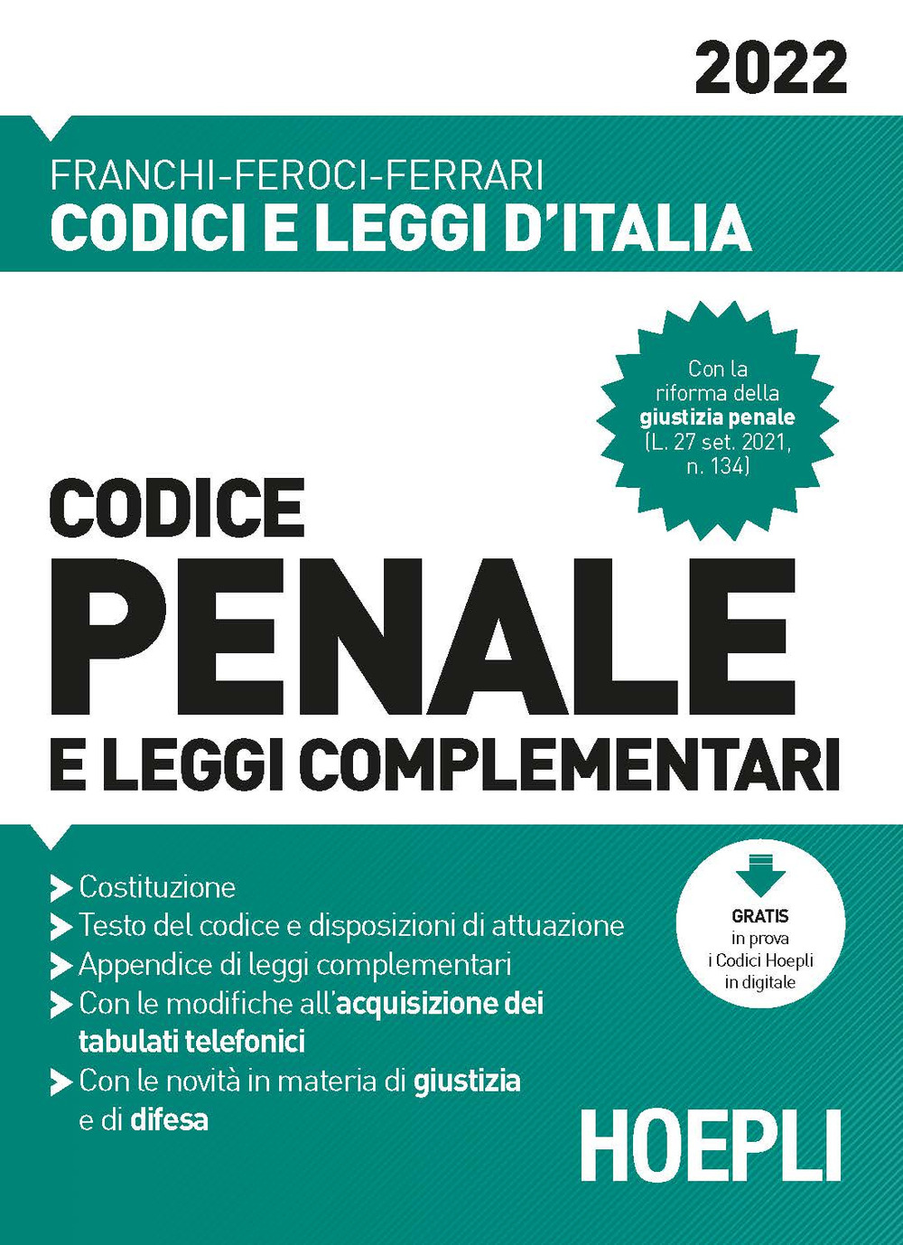 Codice penale e leggi complementari 2022