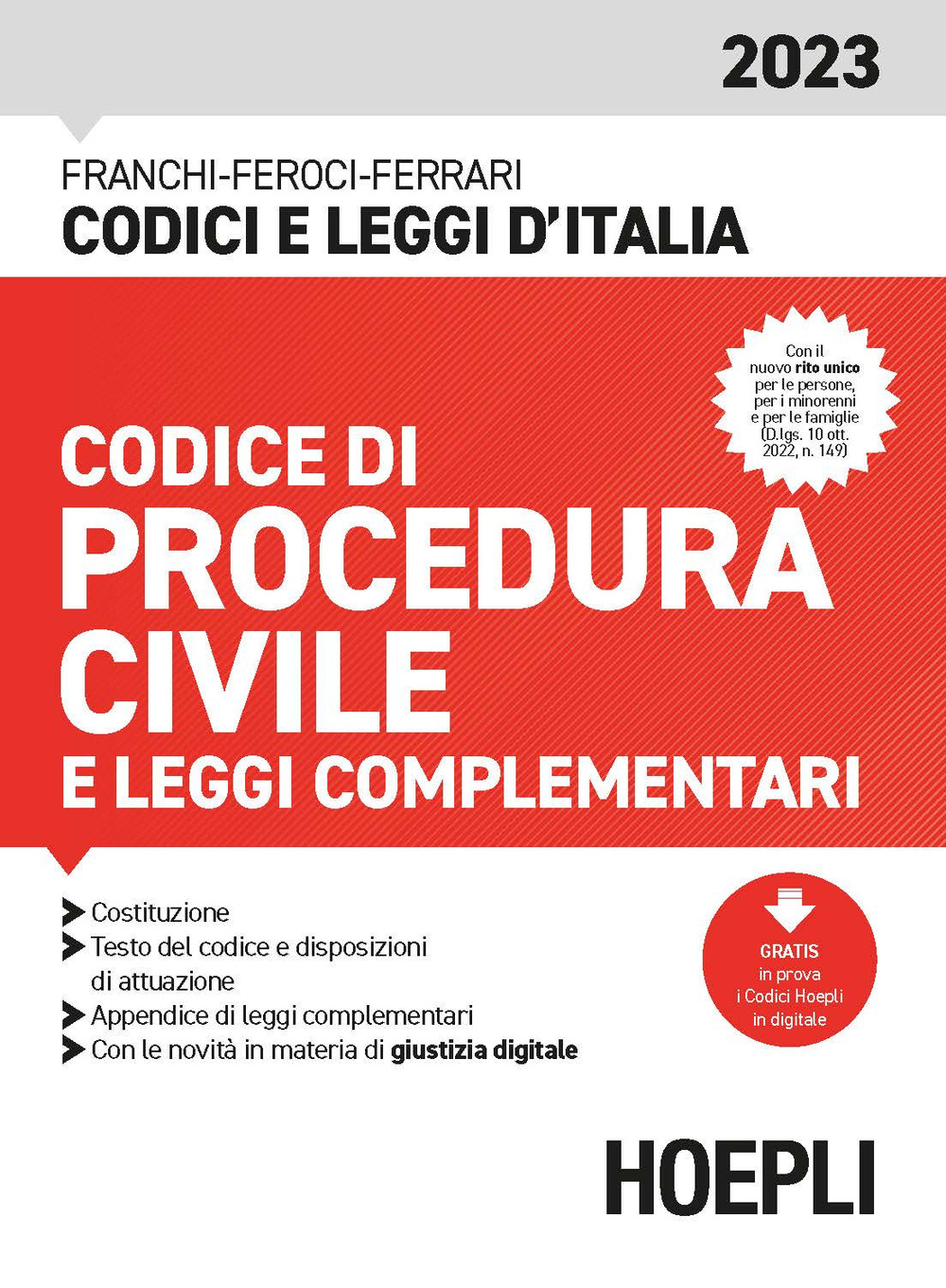 Codice di procedura civile e leggi complementari 2023