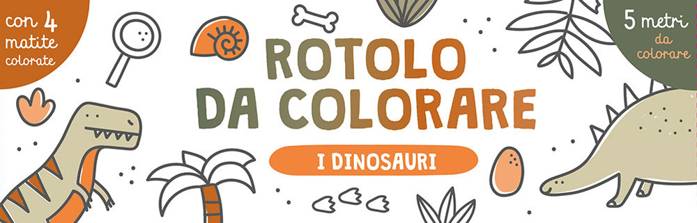 I dinosauri. Rotolo da colorare