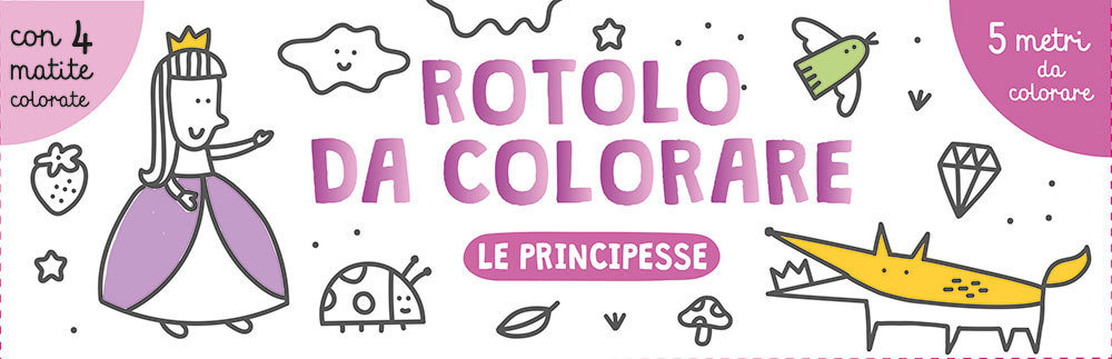 Le principesse. Rotolo da colorare