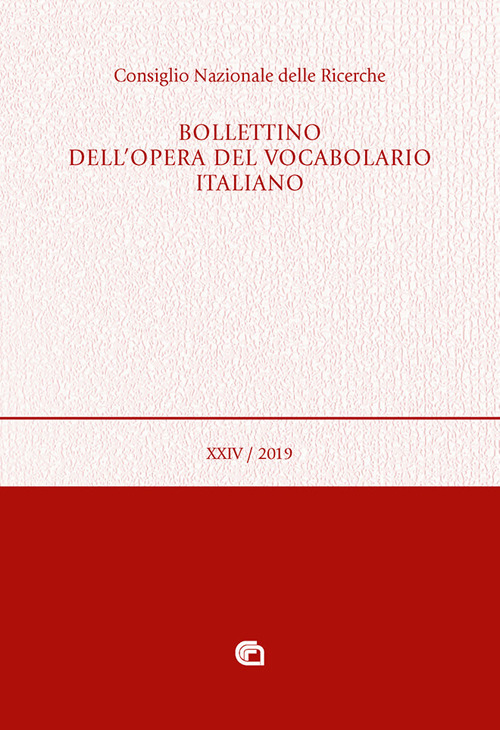 Bollettino dell'opera del vocabolario italiano. Vol. 24